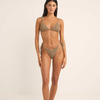 RHYTHM SOL STRIPE SLIDE TRI TOP - BLACK