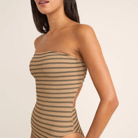 RHYTHM SOL STRIPE STRAPLESS ONE PIECE