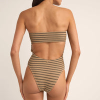 RHYTHM SOL STRIPE STRAPLESS ONE PIECE