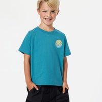 RIP CURL BOYS WETSUIT ICON TEE - OCEAN