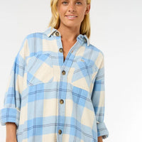 RIP CURL LA ISLA FLANNEL SHIRT - BLUE