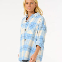 RIP CURL LA ISLA FLANNEL SHIRT - BLUE