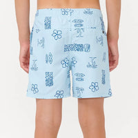 RIP CURL BOYS EVOLUTION MOTIF VOLLEY - LIGHT BLUE