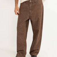 RHYTHM MENS ESSENTIAL JEANS - WASHED BROWN