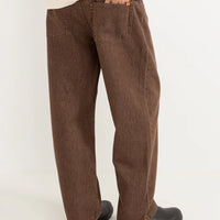 RHYTHM MENS ESSENTIAL JEANS - WASHED BROWN
