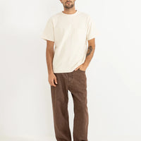 RHYTHM MENS ESSENTIAL JEANS - WASHED BROWN