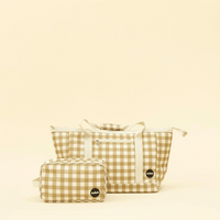 KOLLAB Tote Bag Olive Check