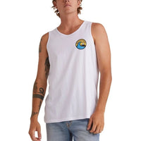 QUIKSILVER MENS FEELING THE VIBE TANK - WHITE