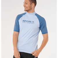 RIP CURL SHOCK UPF S/S - BLUE WIND