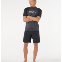 RIP CURL SHOCK UPF S/S - BLACK MARLE
