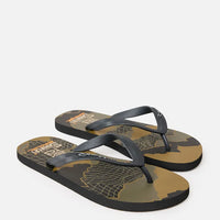 RIP CURL MENS SEARCH BLOOM OPEN TOE - BLACK/OLIVE