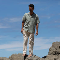 RHYTHM MENS LINEN JAM PANT - BONE