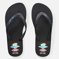 RIP CURL ICONS OF SURF BLOOM OPEN TOE SANDALS - BLACK/BLUE