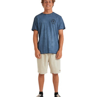 BILLABONG BIG WAVE SHAZ SHORT SLEEVE SHIRT - STEEL BLUE