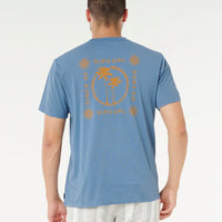 RIP CURL MOD CALI TWO PALMS TEE - BLUEFIN