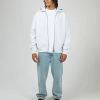 SILENT THEORY BOX ZIP HOODIE - GREY MARBLE