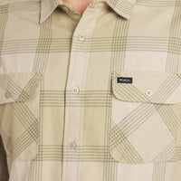 RVCA THAT'LL WORK FLANNEL LOMG SLEEVE SHIRT - LIGHT KHAKI