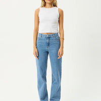 AFENDS CHARLIE RIB SINGLET - WHITE