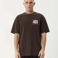 AFENDS FUNNEL RECYCLED RETRO TEE - WASHED COFFEE