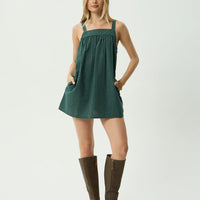 AFENDS INKA SEERSUCKER MINI DRESS - REVERB PINE CHECK