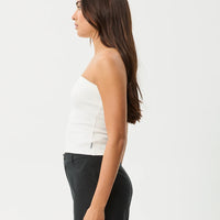 AFENDS JAMIE RIB TUBE TOP - WHITE