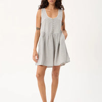 AFENDS JESSE DEVON HEMP MINI DRESS - SILVER