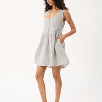 AFENDS JESSE DEVON HEMP MINI DRESS - SILVER