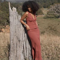 AFENDS KALI MAXI SKIRT - INDY ROSE CHECK