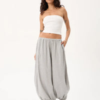 AFENDS LYANA HEMP BALLOON PANT - SILVER BIRCH