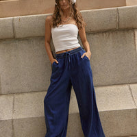 AFENDS PALMER WIDE LEG PANT - INK
