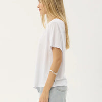 AFENDS SABINA OFF SHOULDER TEE - WHITE