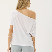 AFENDS SABINA OFF SHOULDER TEE - WHITE