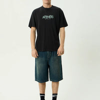 AFENDS SAFETY RETRO TEE - STONE BLACK