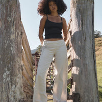 AFENDS SOFIA WIDE LEG PANT - REVERB MOONBEAM CHECK