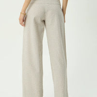 AFENDS SOFIA WIDE LEG PANT - REVERB MOONBEAM CHECK
