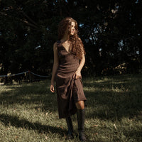 AFENDS TULLY - SEERSUCKER MAXI DRESS - COFFEE