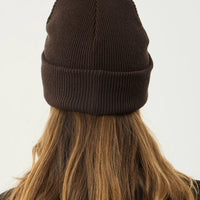 AFENDS HOME RECYCLED CUFFED BEANIE - COFFEE