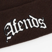 AFENDS HOME RECYCLED CUFFED BEANIE - COFFEE