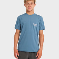 BILLABONG BOYS CROSSBOARDS  LF SHORT SLEEVE - REAL TEAL