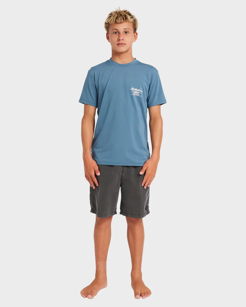BILLABONG BOYS CROSSBOARDS  LF SHORT SLEEVE - REAL TEAL