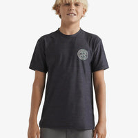 BILLABONG BOYS ROTOR SHORELINE SHORT SLEEVE - BLACK