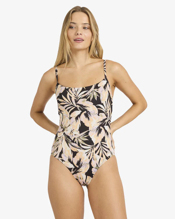 BILLABONG DRIFTING COAST MIA DD ONE PIECE - BLACK FLORAL