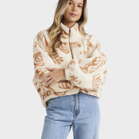 BILLABONG FEELING PLAYFUL HALF ZIP CREW