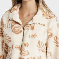 BILLABONG FEELING PLAYFUL HALF ZIP CREW