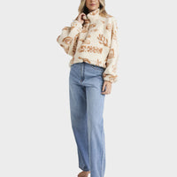 BILLABONG FEELING PLAYFUL HALF ZIP CREW