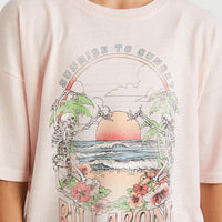 BILLABONG GIRLS PARADISE FRAME T-SHIRT - FEELING PEACHY