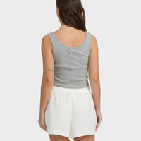 BILLABONG GODDESS KNIT TANK - HEATHER GRAY