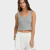 BILLABONG GODDESS KNIT TANK - HEATHER GRAY