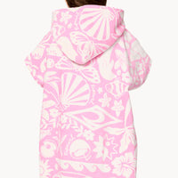 BILLABONG MIXED SNAP HOODED TOWEL-GIRL - PINK