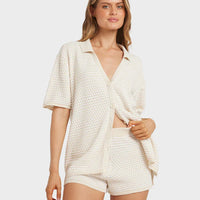 BILLABONG SUN BUBBLE STRIPE TOP - WHITECAP